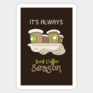 It's always iced coffee season Sticker